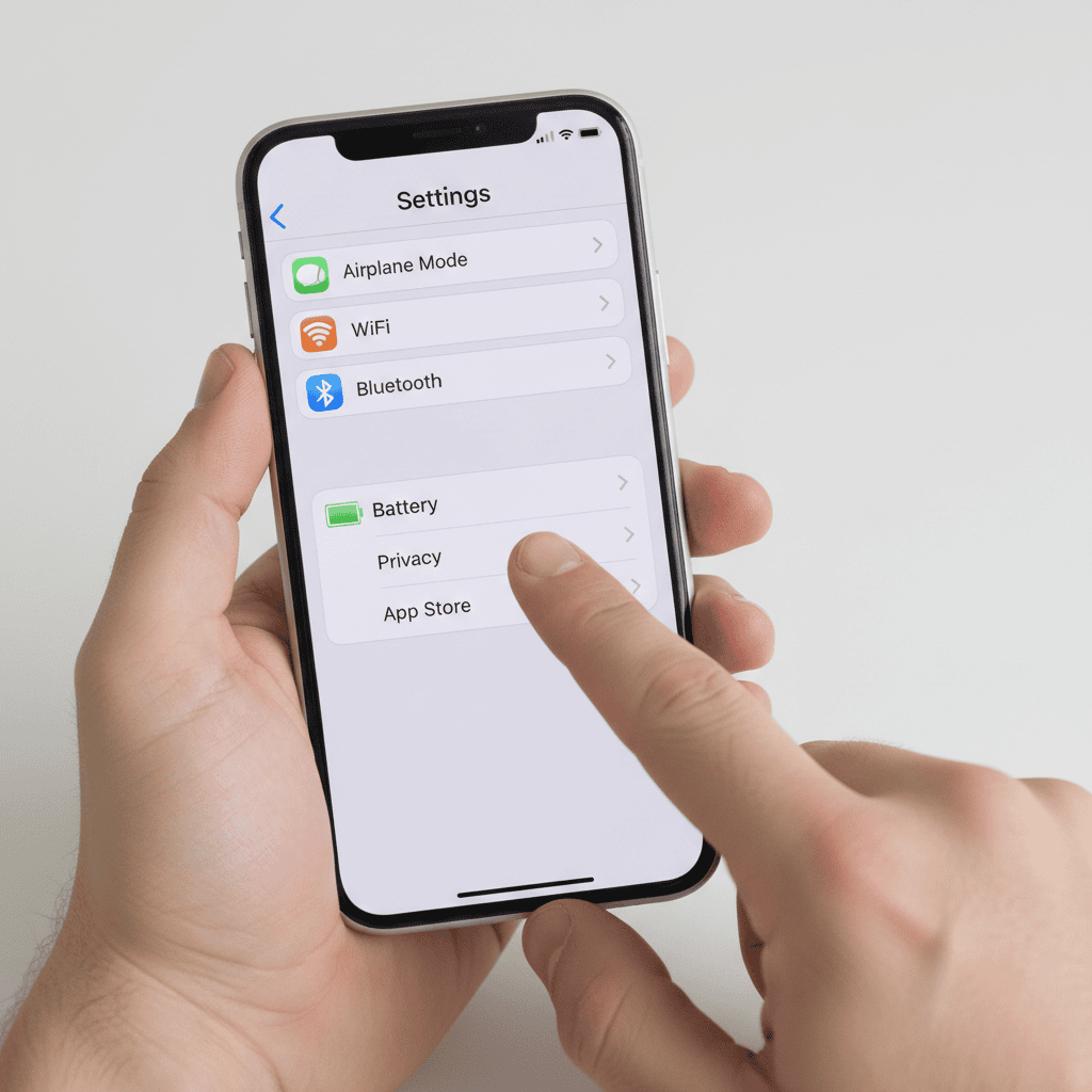 Go to Battery Settings iphone