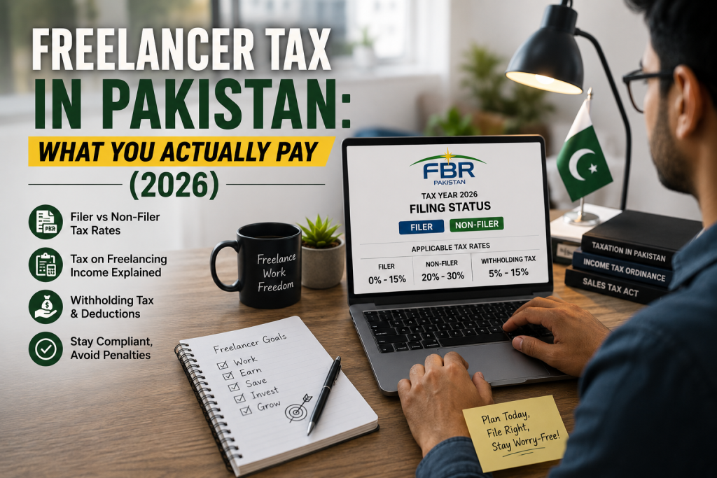 Freelancer tax in Pakistan 2026 — IT export rates from 0.25% to 2% under Section 154A